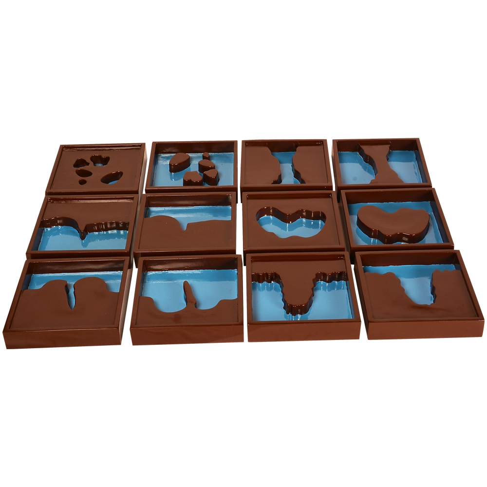 G001 - Geography Land Form Cards (12 Forms)_New_1 Land and Water Form Trays - Montessori Geography Material